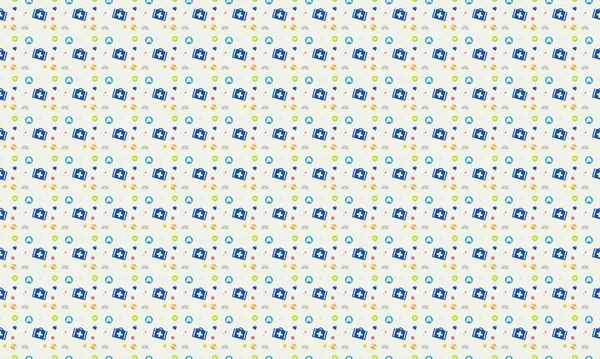 Farklı aksesuarlara sahip renkli arkaplan