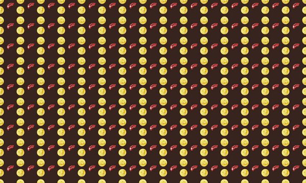 Colored background with different accessories