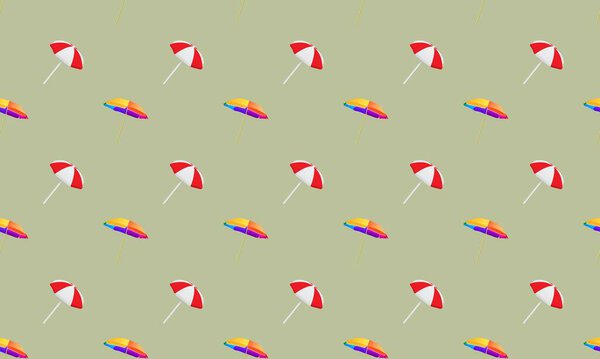 Colored background with different accessories