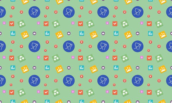 Цветной фон с различными аксессуарами