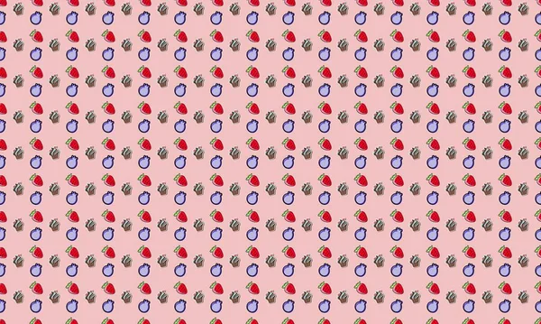 Farklı aksesuarlara sahip renkli arkaplan