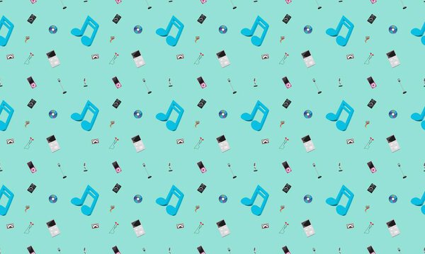 Цветной фон с различными аксессуарами