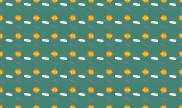 Farklı aksesuarlara sahip renkli arkaplan