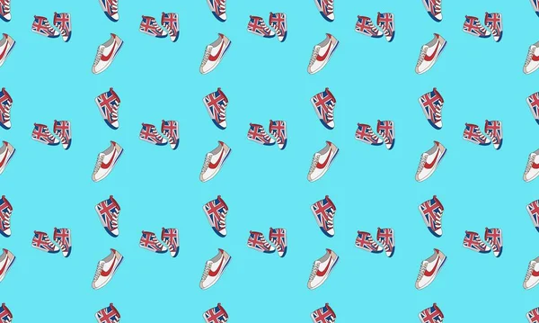 Farklı aksesuarlara sahip renkli arkaplan