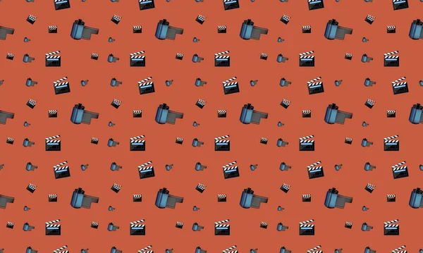 Farklı aksesuarlara sahip renkli arkaplan