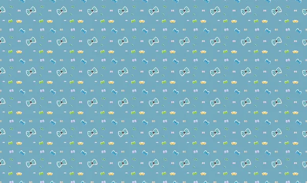 Farklı aksesuarlara sahip renkli arkaplan