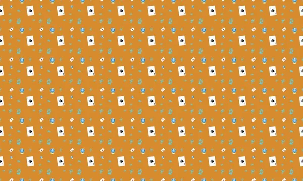 Farklı aksesuarlara sahip renkli arkaplan