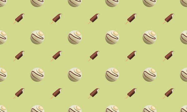 Цветной фон с различными аксессуарами