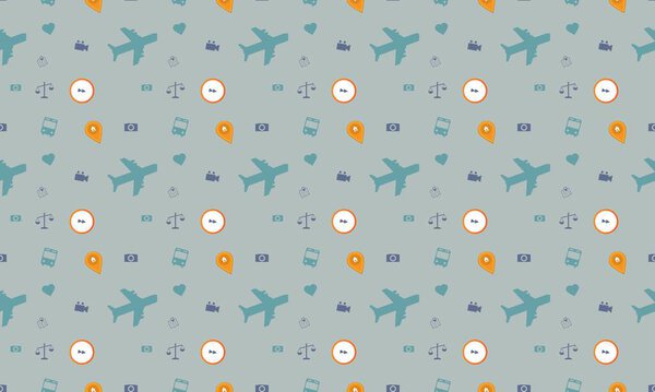 Цветной фон с различными аксессуарами