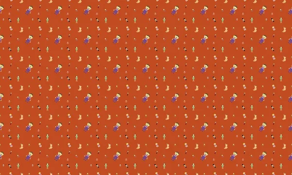 Farklı aksesuarlara sahip renkli arkaplan