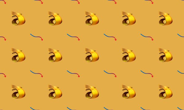 Colored background with different accessories