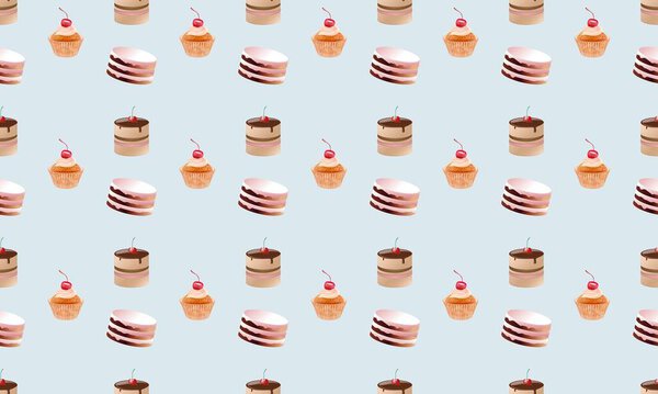 Цветной фон с различными аксессуарами