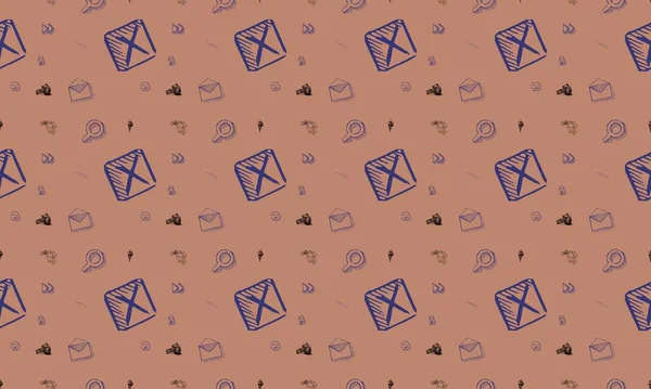 Farklı aksesuarlara sahip renkli arkaplan