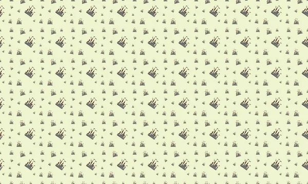 Farklı aksesuarlara sahip renkli arkaplan