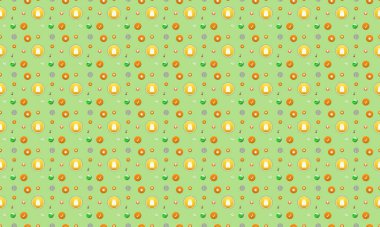 Farklı aksesuarlara sahip renkli arkaplan