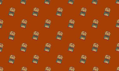 Farklı aksesuarlara sahip renkli arkaplan