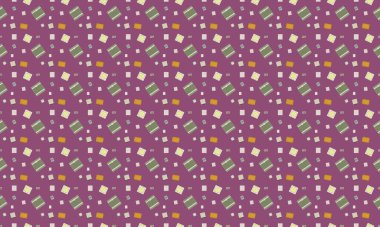 Farklı aksesuarlara sahip renkli arkaplan