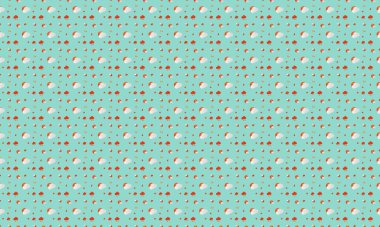 Farklı aksesuarlara sahip renkli arkaplan