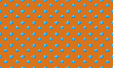 Farklı aksesuarlara sahip renkli arkaplan