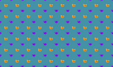 Farklı aksesuarlara sahip renkli arkaplan