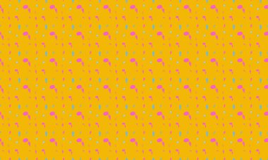 Farklı aksesuarlara sahip renkli arkaplan