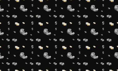 Farklı aksesuarlara sahip renkli arkaplan