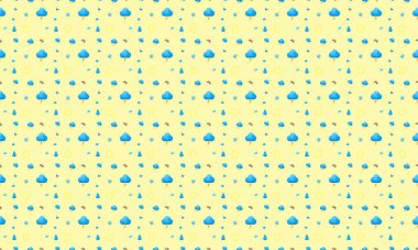 Farklı aksesuarlara sahip renkli arkaplan