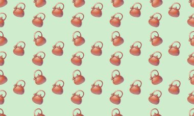 Farklı aksesuarlara sahip renkli arkaplan