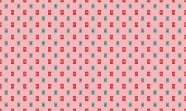 Farklı aksesuarlara sahip renkli arkaplan