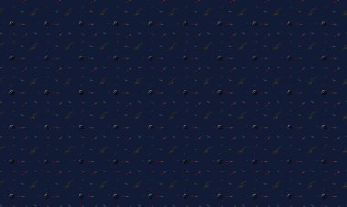 Farklı aksesuarlara sahip renkli arkaplan