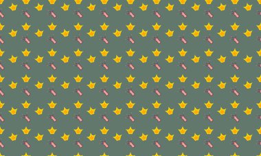 Farklı aksesuarlara sahip renkli arkaplan