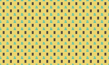 Farklı aksesuarlara sahip renkli arkaplan