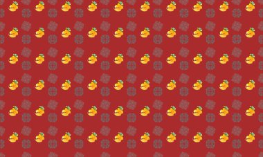 Farklı aksesuarlara sahip renkli arkaplan