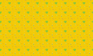 Farklı aksesuarlara sahip renkli arkaplan