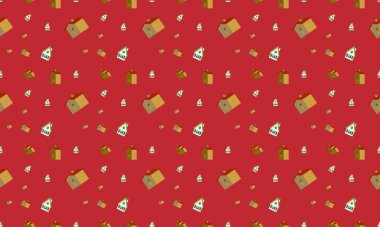 Farklı aksesuarlara sahip renkli arkaplan