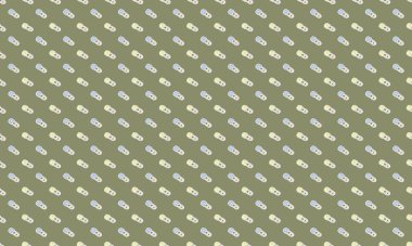 Farklı aksesuarlara sahip renkli arkaplan