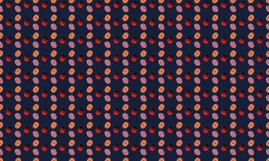 Farklı aksesuarlara sahip renkli arkaplan