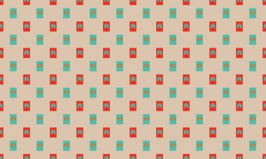 Farklı aksesuarlara sahip renkli arkaplan