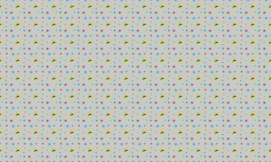 Farklı aksesuarlara sahip renkli arkaplan