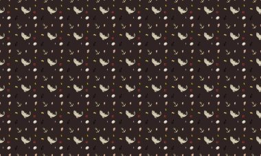 Farklı aksesuarlara sahip renkli arkaplan