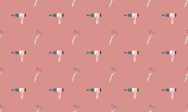 Farklı aksesuarlara sahip renkli arkaplan