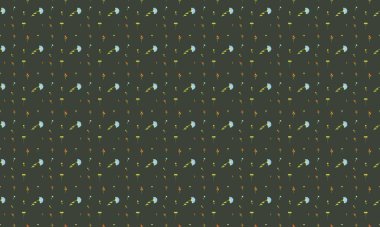 Farklı aksesuarlara sahip renkli arkaplan