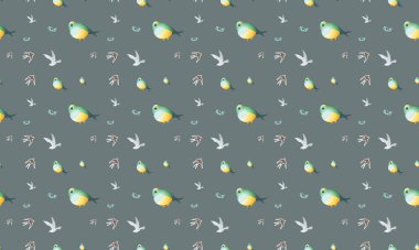 Farklı aksesuarlara sahip renkli arkaplan