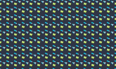 Farklı aksesuarlara sahip renkli arkaplan