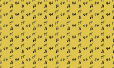 Farklı aksesuarlara sahip renkli arkaplan