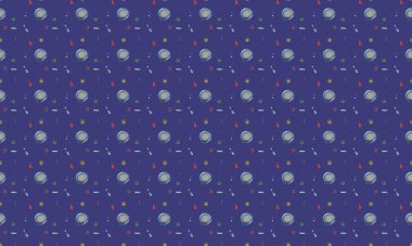 Farklı aksesuarlara sahip renkli arkaplan