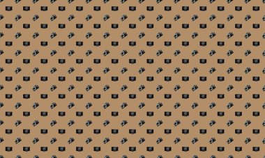 Farklı aksesuarlara sahip renkli arkaplan