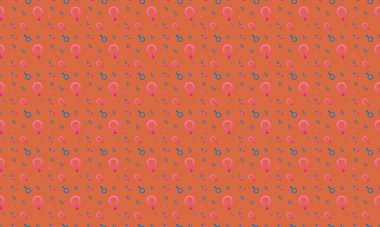 Farklı aksesuarlara sahip renkli arkaplan