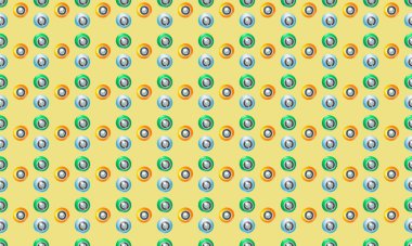 Farklı aksesuarlara sahip renkli arkaplan