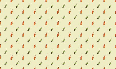 Farklı aksesuarlara sahip renkli arkaplan